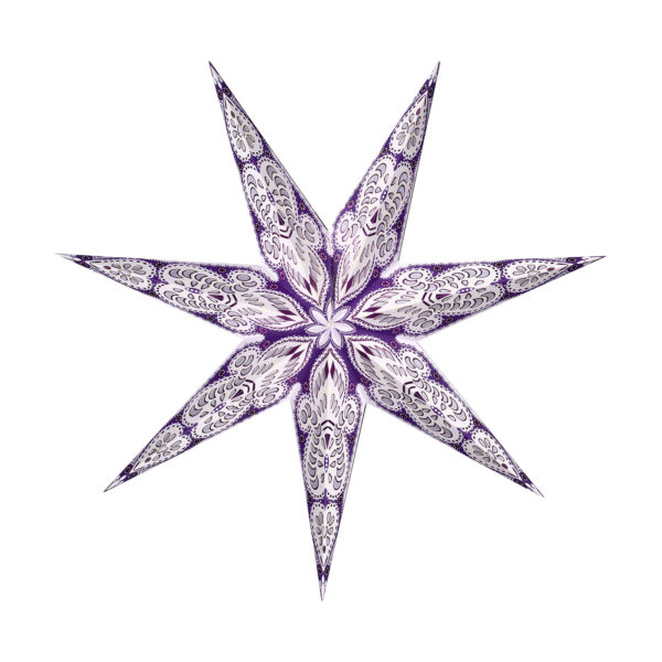 Weihnachtsstern Menora violett (60cm)
