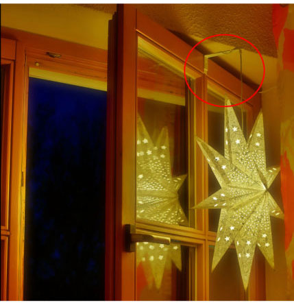 Weihnachtsstern Fensterhaken um Ihren Stern perfekt zu befestigen